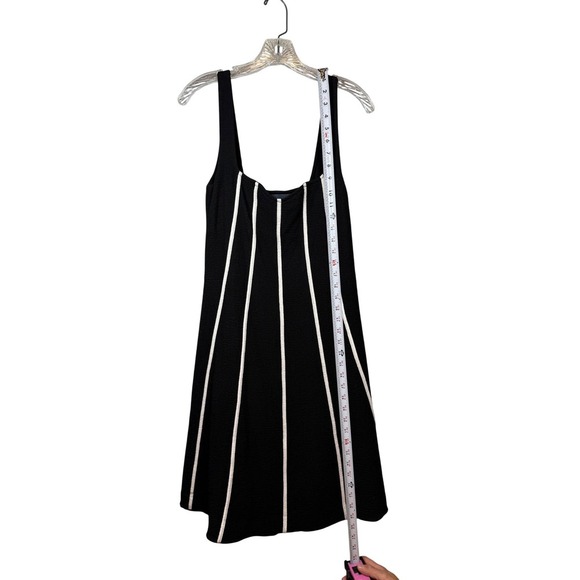 NWT Anthropologie Maeve Sweetheart Mini Dres, Black with White Stripes, Size 8 - Picture 7 of 12